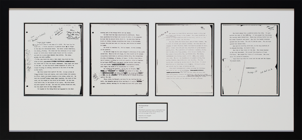 Framed The Fountainhead typescript pages